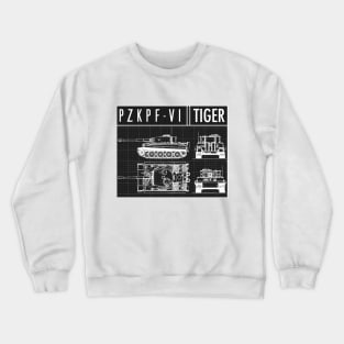 PZKPFW VI BLUEPRINT Crewneck Sweatshirt